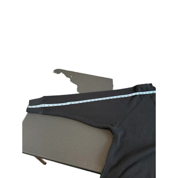 Marissa Webb Black So Uptight French Terry Plunge‎ Henley Sweatshirt Size Large - Picture 10 of 11